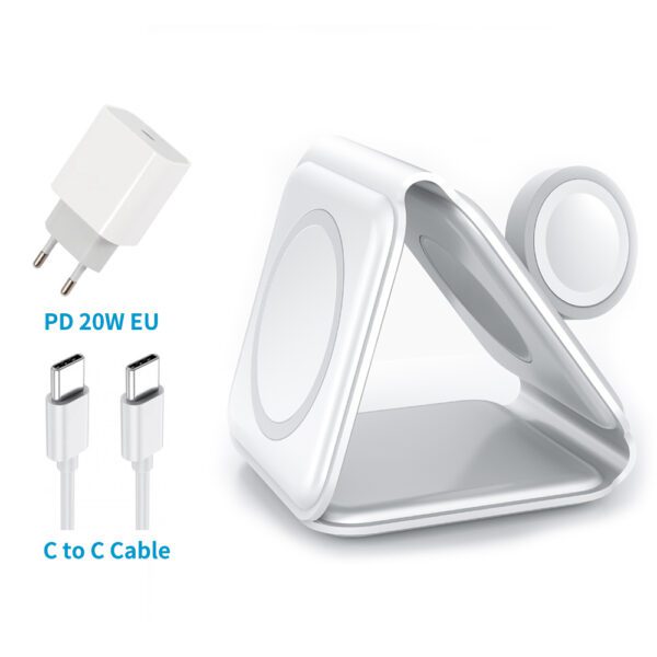 Incarcator wireless 3in1 alb pliabil !