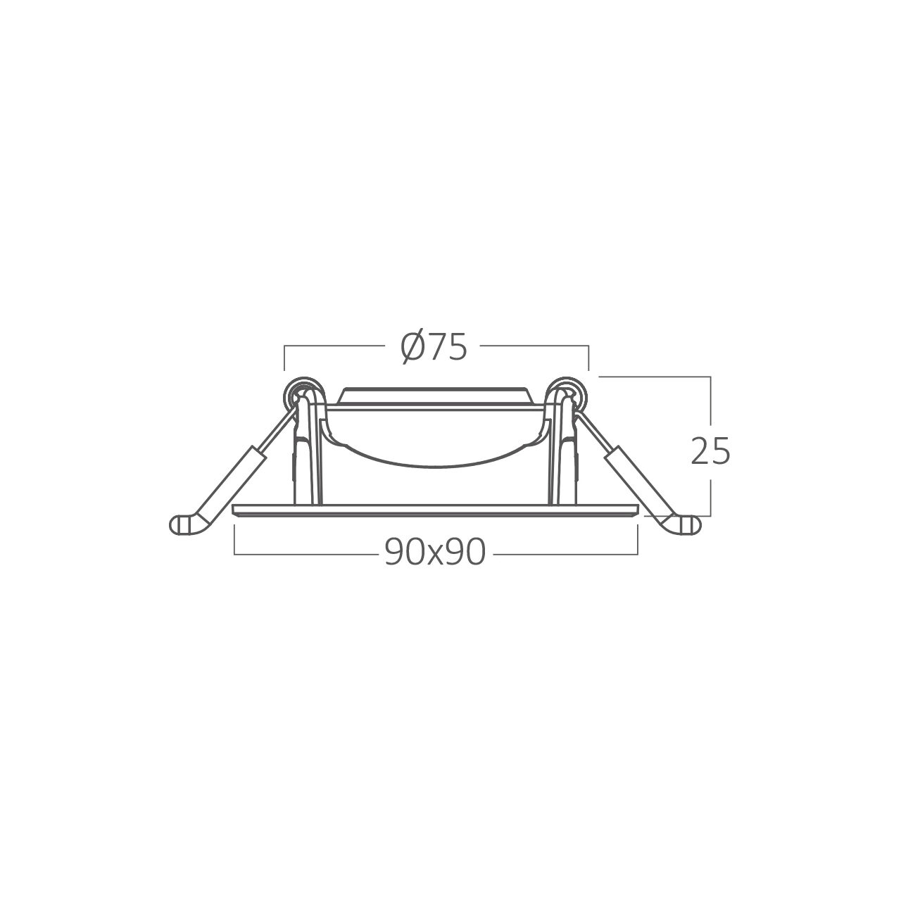 SPOT LED PATRAT 5W 380LM 38GR 6500K IP20 G1 ROTABIL - imagine 2