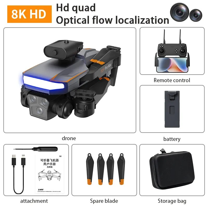 Drona P18 4K/8K GPS , evitarea obstacolelor fără perii fotografie aeriană hd cameră dublă hover hover RC quadcopter dronă - imagine 5