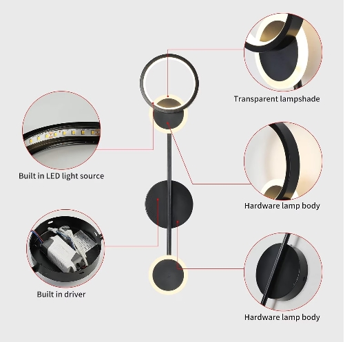 Aplica led perete 60cm 3 moduri