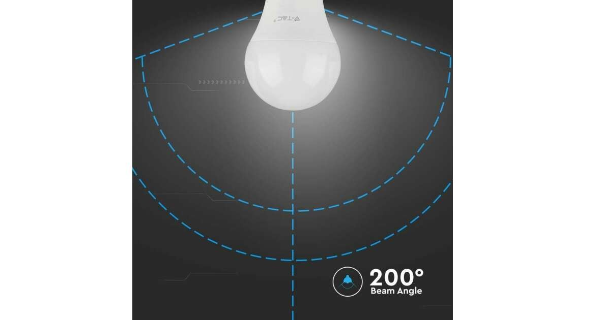 Bec led VTAC NEW A60 E27 10.5W lumina rece*TVLed - imagine 4