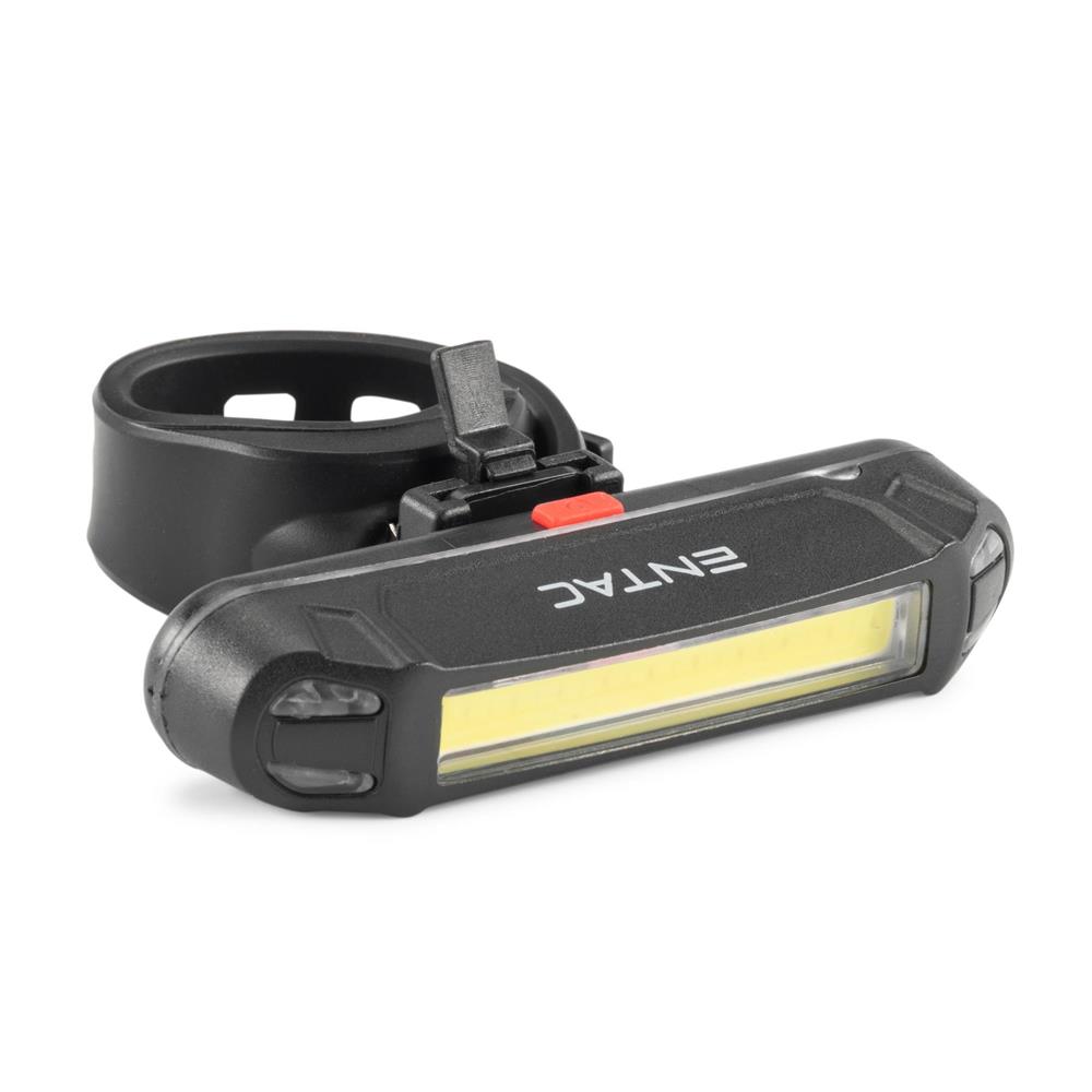Lampa bicicleta reincarcabila plastic alb-rosu Entac - imagine 4