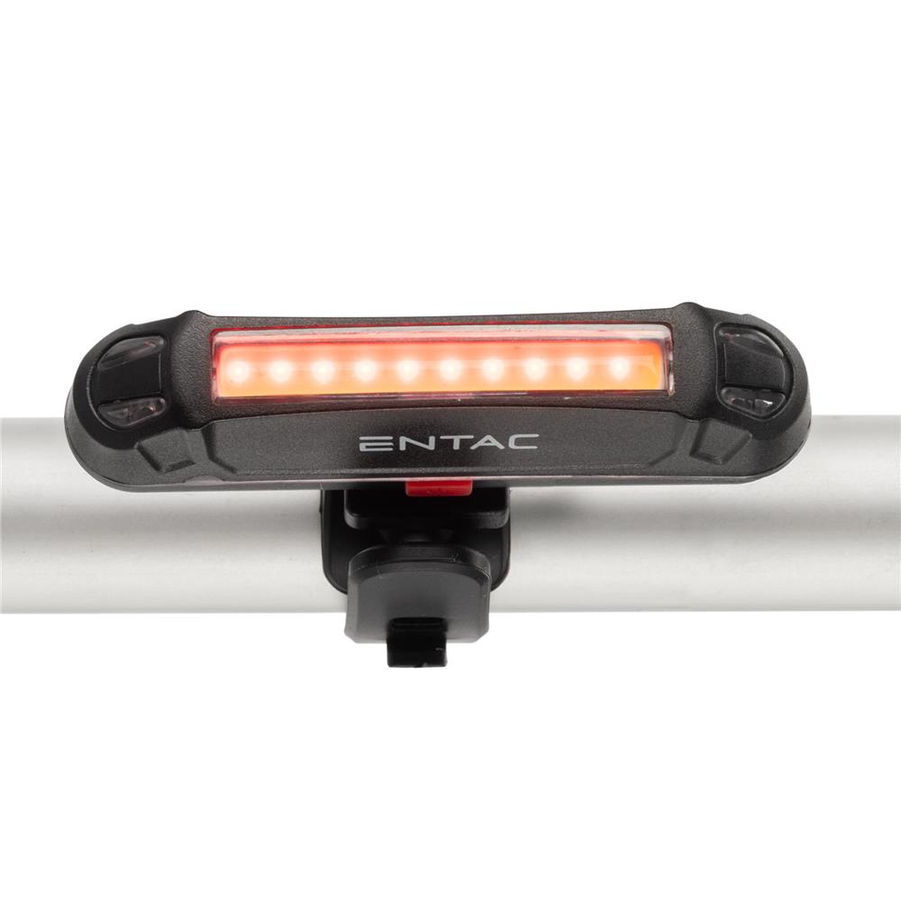 Lampa bicicleta reincarcabila plastic alb-rosu Entac - imagine 8