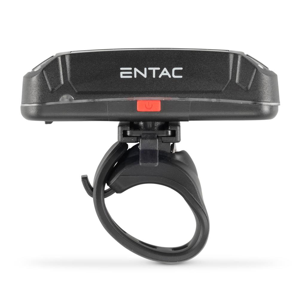 Lampa bicicleta reincarcabila plastic alb-rosu Entac - imagine 9