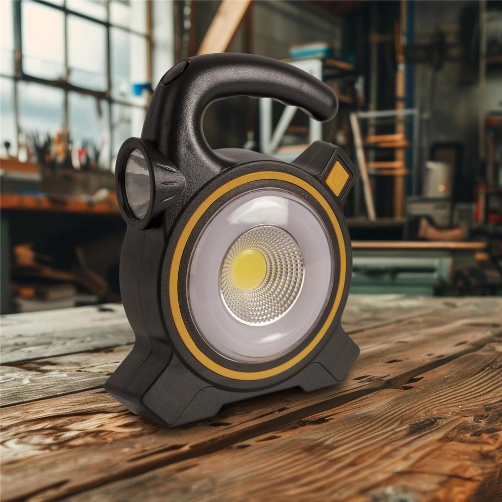 Lanterna solara reincarcabila ENTAC, 1W, 80 lumeni, 3 surse de lumina, iesire USB - imagine 2